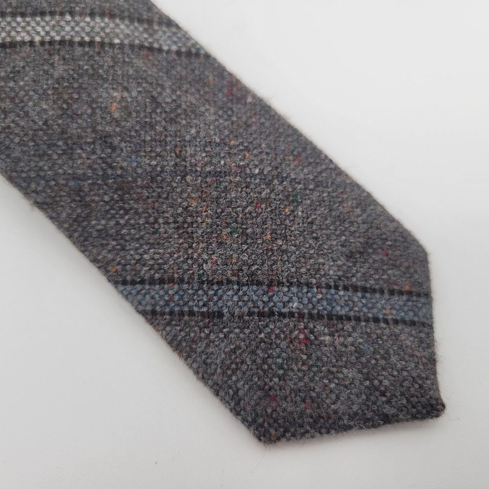 Vintage Jacques Estier Wool Tie Gray OS